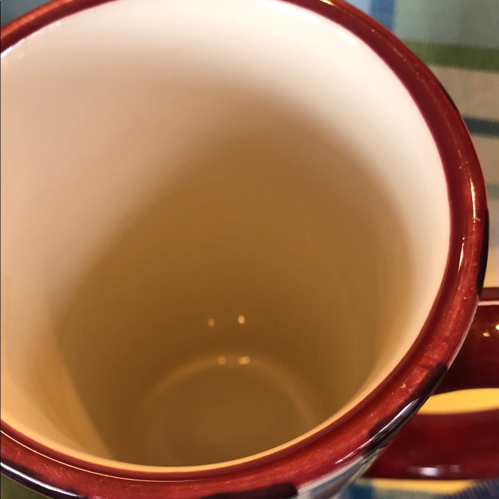 Rooster Design Mug with Red Handle - Picture 7 of 7